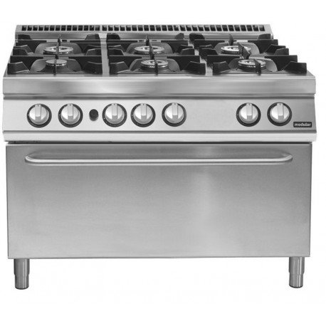 COCINA A GAS 6 FUEGOS CON HORNO MAXI GAS