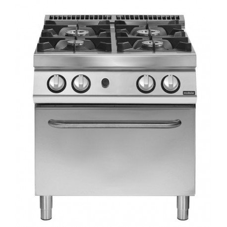 COCINA A GAS 4 QUEMADORES CON HORNO GAS GN 2/1