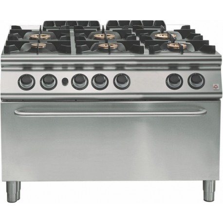 COCINA A GAS 6 FUEGOS CON HORNO MAXI GAS