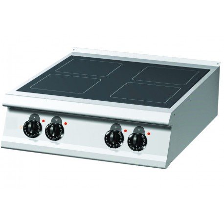 COCINA ELECTRICA VITROCERAMICA SIN BASE SERIE 900 4 FUEGOS