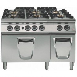 COCINA A GAS 6 FUEGOS CON HORNO GAS GN 2/1