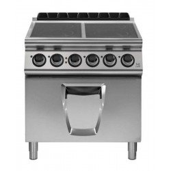 COCINA VITROCERÁMICA 4 ZONAS DE COCCIÓN CON HORNO ELÉCTRICO GN 2/1