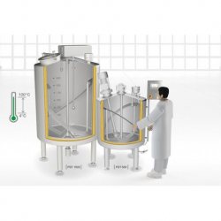 Tanque de procesamiento y agitación de productos lácteos - PST 250 A 1500 l